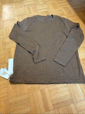 Liny  Xin Brown Long Sleeve Crewneck Top